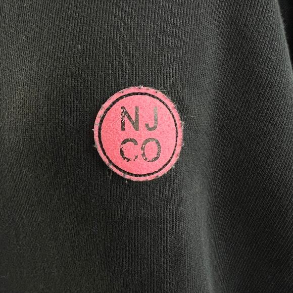 NUDIE JEANS CO Black Cotton Lukas NJCO Pink Circle Pullover Sweatshirt Sz XL - Picture 3 of 9